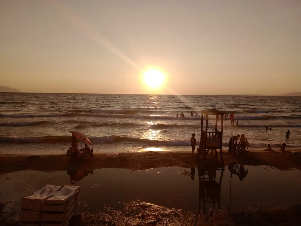 Kadınlar Denizi kumsalı, gün batımı, Kadınlar Denizi Plajı