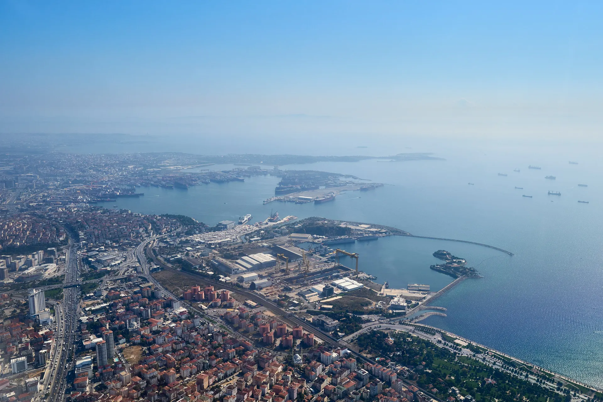 Pendik Marina ve kıyı, havadan, Pendik Marina