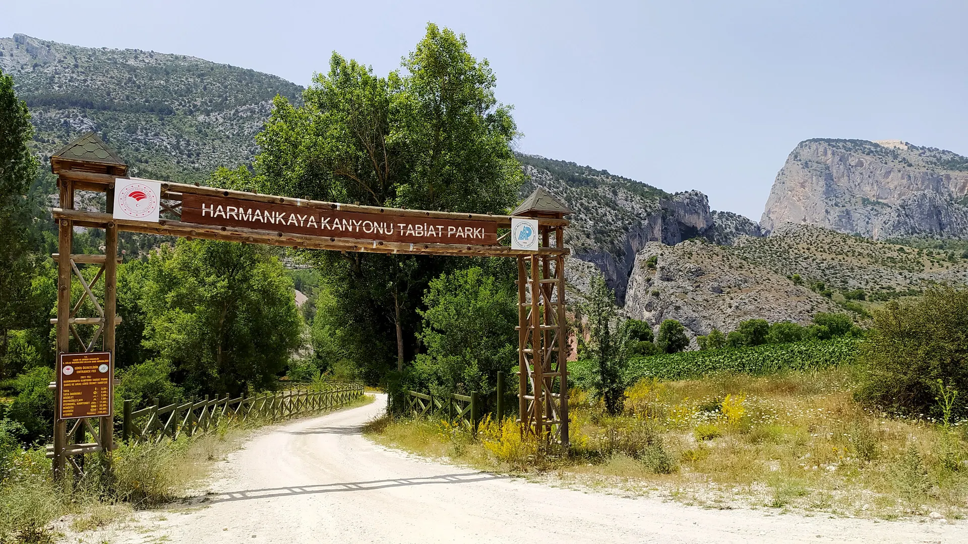 Harmankaya Kanyonu girişi, Harmankaya Kanyonu