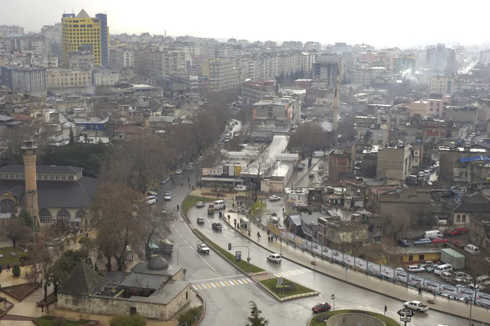 Ulu Cami ve çevresi, kaleden (2023 depremi öncesi), Kahramanmaraş Ulu Camii