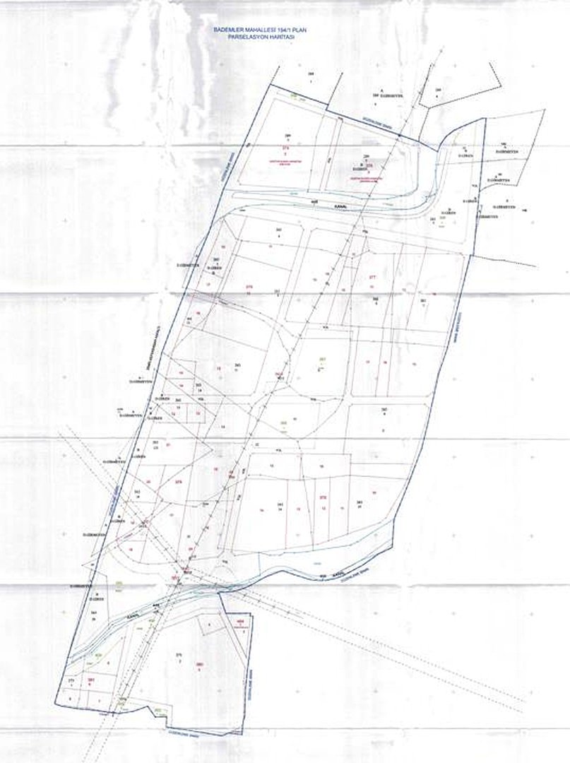 Bademler 194-1 parselasyon haritası